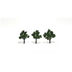 Woodland Scenics Drzewa liściaste / średnio zielone 7cm - 10cm / 3szt.