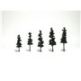 Woodland WTR1560 2-4" Conifer Grn Trees 5/Pk