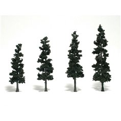Woodland Scenics Drzewa iglaste 10cm - 15cm / 4szt.