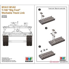 RFM 1:35 Gąsienice T-158 BIG FOOT do M1A1 / M1A2 - WORKABLE TRACK LINKS