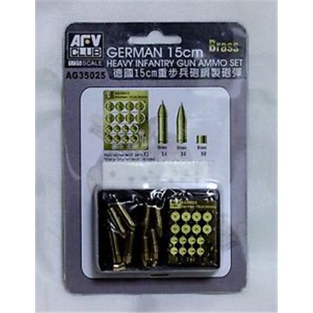 AFV Club AG35025 Ger. 15CM Heavy Infantry Gun Ammo