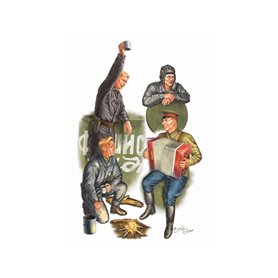 Trumpeter 1:35 SOVIET TANK SOLDIERS / WWII | 4 figurki |