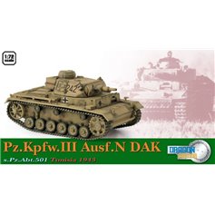 Dragon ARMOR 1:72 Pz.Kpfw.III Ausf.N DAK, s.Pz.Abt.501, Tunisia 1943