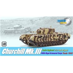 Dragon ARMOR 1:72 Churchill Mk.III, Junior Regiment, 21st Tank Brigade, 145th Royal Armoured Corps, Tunis 1943