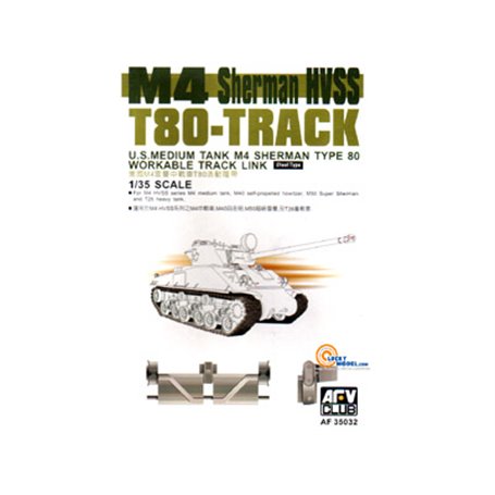 AFV Club AF35032 M4 HVSS T80- Workable Track