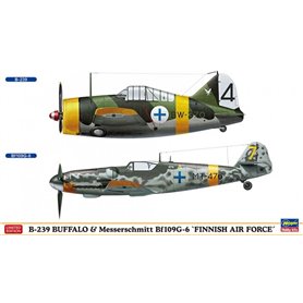 Hasegawa 1:72 B-239 Buffalo i Messerschmitt Bf-109 G-6 FAF