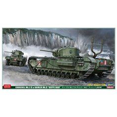 Hasegawa 1:72 Churchill Mk.I / Mk.II and Daimler Mk.II DIEPPE RAID