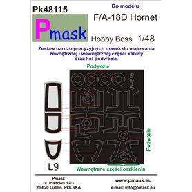 Pmask 1:48 Maski do F/A-18D Hornet dla Hobby Boss