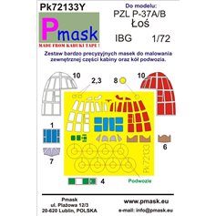 Pmask 1:72 Masks for PZL P.37A / B Los / IBG