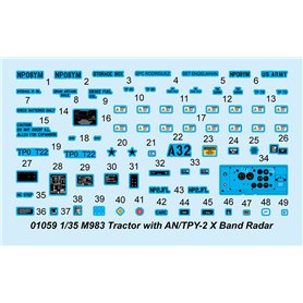 Trumpeter 01059 M983 Tractor with AN/TPY-2 X Band 
