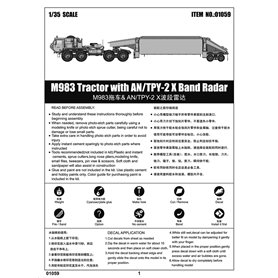 Trumpeter 01059 M983 Tractor with AN/TPY-2 X Band 
