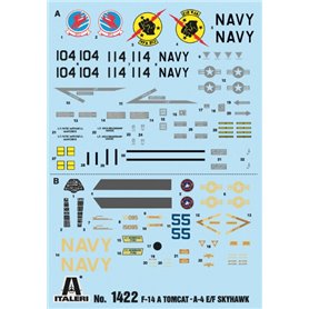 Italeri 1422 1/72 "Top Gun" F-14A vs A-4F