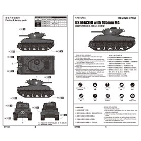 Trumpeter 07168 US M4A3E8 with 105 mm M4