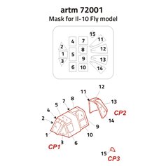 Artillery 1:72 Masks for Ilyushin Il-10 / Fly 