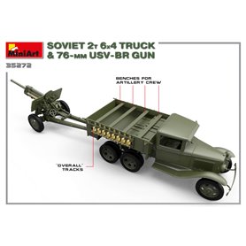 Mini Art 1:35 SOVIET 2T 6x4 TRUCK z działem 76mm USV-BR