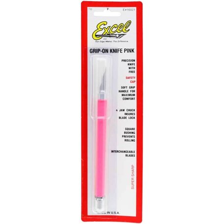 Excel 16021 Nożyk K18 Pink Grip Knife Non-Roll with Saf