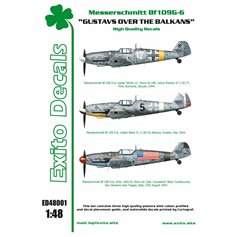 Exito EXITO DECALS 1:48 Kalkomanie GUSTAVS OVER THE BALKANS - Messerschmitt Bf-109 G-6