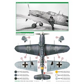 Exito EXITO DECALS 1:58 Kalkomanie do GUSTAVS OVER THE BALKANS - Messerschmitt Bf-109 G-6