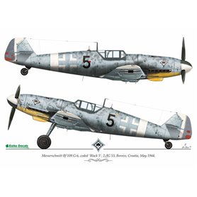 Exito EXITO DECALS 1:58 Kalkomanie do GUSTAVS OVER THE BALKANS - Messerschmitt Bf-109 G-6