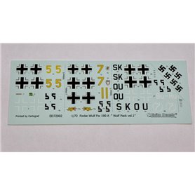 Exito EXITO DECALS 1:72 Kalkomanie do WULF PACK VOL.1 - Focke Wulf Fw-190A