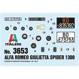 Italeri 3653 1/24 Alfa Romeo Guiletta Spider 1300