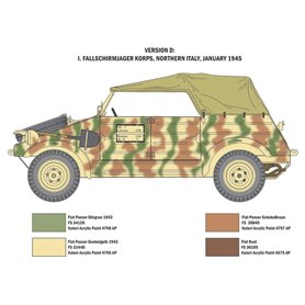 Italeri 7405 1/9 WWII:German Typ 8 Kubelwagen