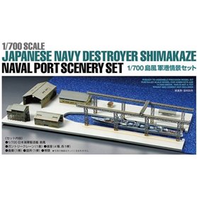 Tamiya 1:700 IJN Shimakaze - JAPANESE DESTROYER - NAVAL PORT SCENERY SET