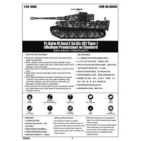 Trumpeter 1:35 Pz.Kpfw.VI Ausf.E Tiger I z Zimmerit - wersja produkcyjna
