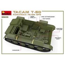 Mini Art 1:35 ROMANIAN 76mm SPG Tacam T-60 z wnętrzem