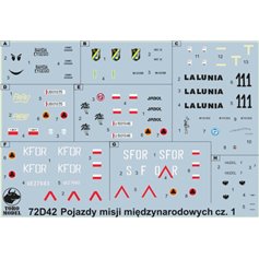 Toro 1:72 Decals Vehicles in Polish Army in foreign missions - cz1