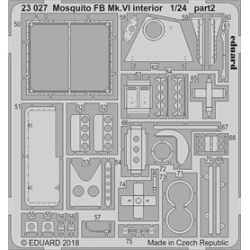 Eduard 1:24 Elementy wnętrza do Mosquito FB Mk.VI dla Airfix