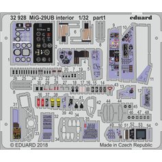Eduard 1:32 Interior elements for MiG-29UB / Trumpeter