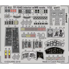 Eduard 1:32 Interior elements for TF-104G w/MB seats / Italeri