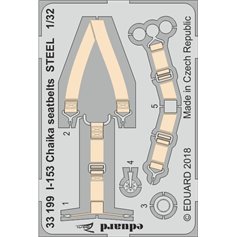 Eduard 1:32 Pasy bezpieczeństwa STEEL do Polikarpov I-153 Chaika dla ICM