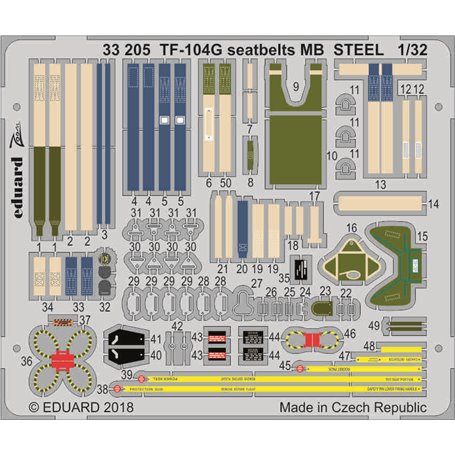 Eduard 1:32 Pasy bezpieczeństwa MB do TF-104G dla Italeri