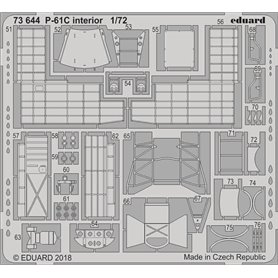 Eduard 1:72 Elementy wnętrza do Northrop P-61C dla Hobby Boss