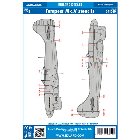 Tempest Mk.V stencils EDUARD