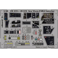 Eduard 1:48 Interior elements for Sea Vixen FAW.2 / Airfix