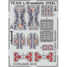 Eduard 1:48 Pasy bezpieczeństwa STEEL do L-39 dla Eduard / Special Hobby