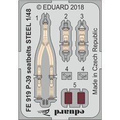 Eduard 1:48 Seatbelts STEEL for P-39 / Eduard