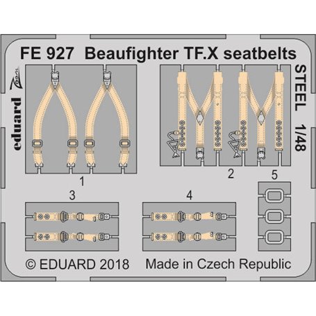 Eduard 1:48 Pasy bezpieczeństwa STEEL do Bristol Beaufighter TF.X dla Revell