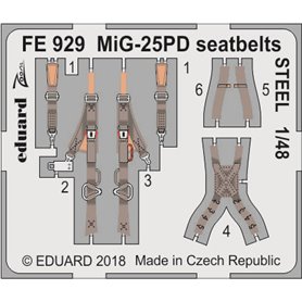 MiG-25PD seatbelts STEEL ICM