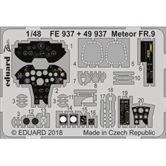 Eduard 1:48 Interior elements for Meteor FR.9 / Airfix