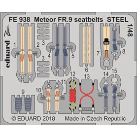 Eduard 1:48 Pasy bezpieczeństwa STEEL do Meteor FR.9 dla Airfix