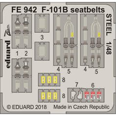 Eduard 1:48 Pasy bezpieczeństwa STEEL do F-101B dla Kitty Hawk