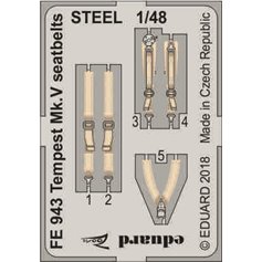 Eduard 1:48 Pasy bezpieczeństwa STEEL do Hawker Tempest Mk.V dla Eduard