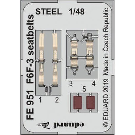 F6F-3 seatbelts STEEL EDUARD