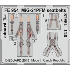 Eduard 1:48 Pasy bezpieczeństwa STEEL do B-25G dla Eduard