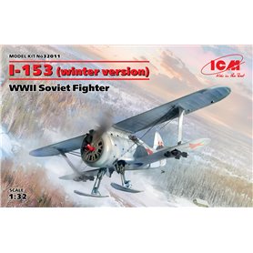 ICM 1:32 Polikarpov I-153 - WINTER VERSION - WWII SOVIET FIGHTER