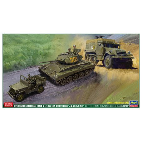 Hasegawa 30056 M24 Chaffee & M3A1 Half Track